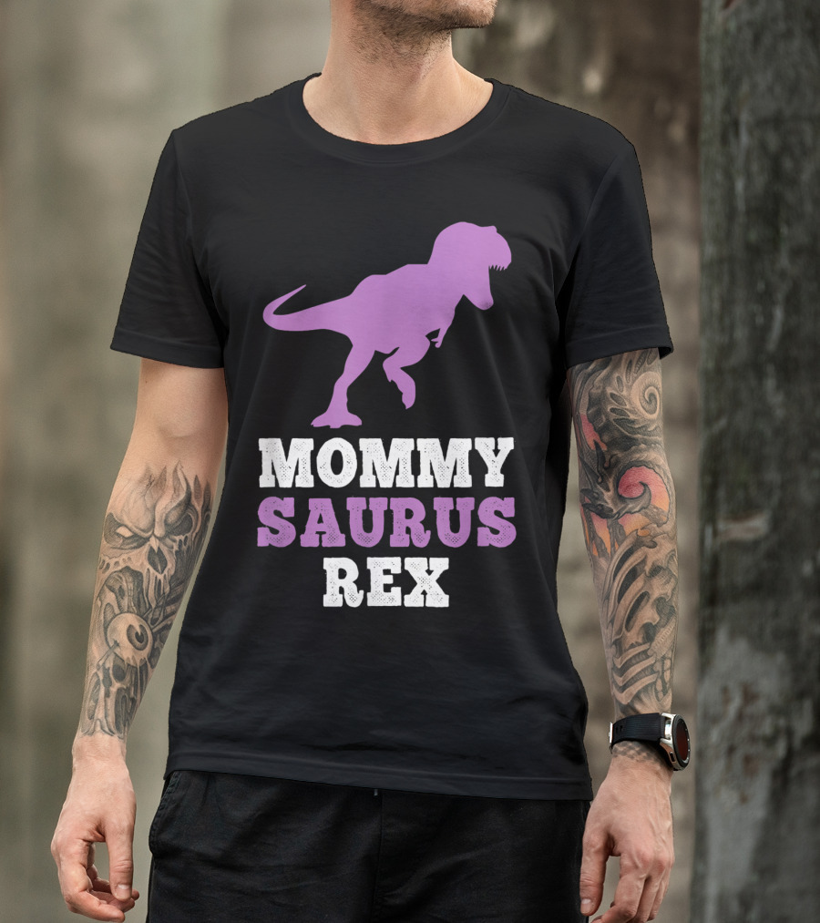 Mommysaurus Rex Purple Dinosaur Mother's Day Humor T-Shirt