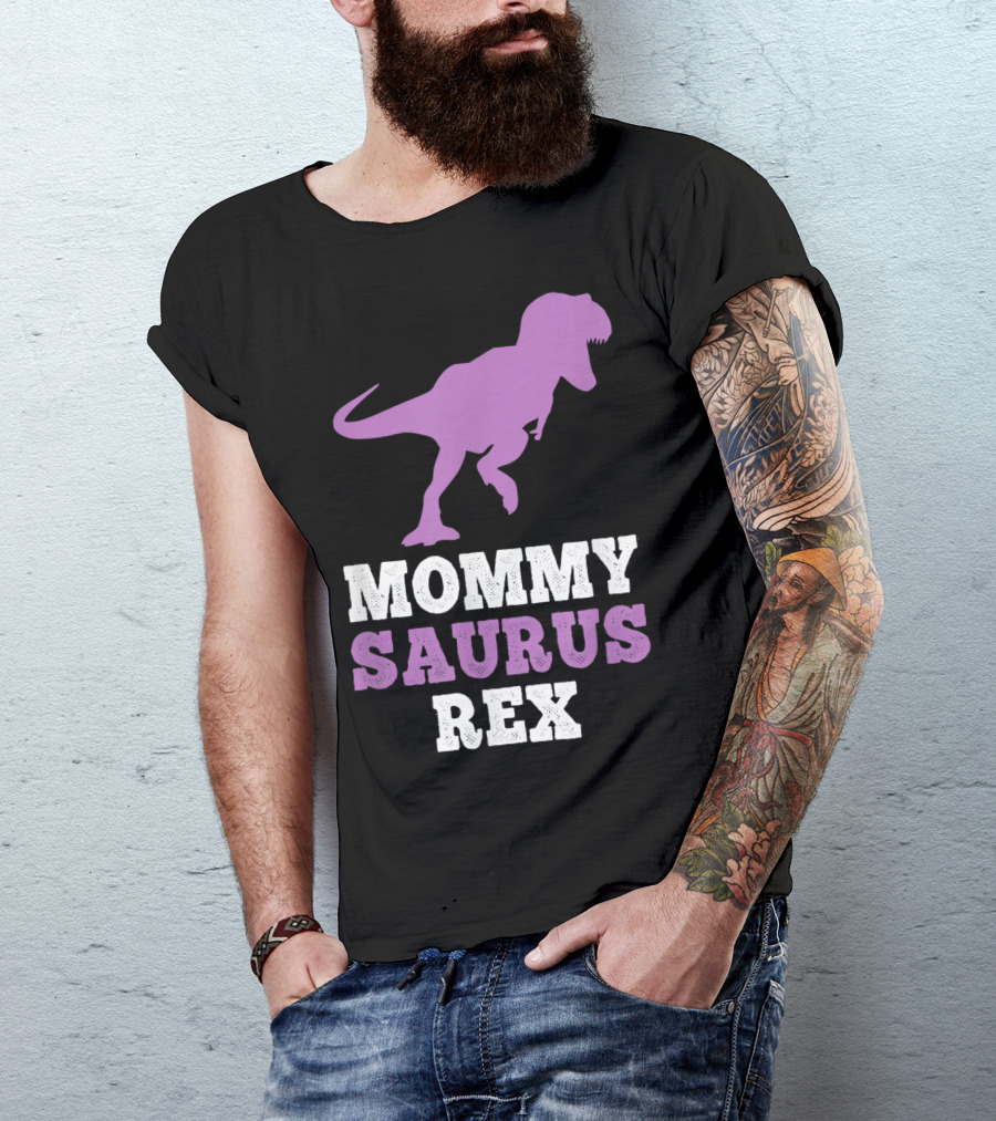 Mommysaurus Rex Purple Dinosaur Mother's Day Humor T-Shirt