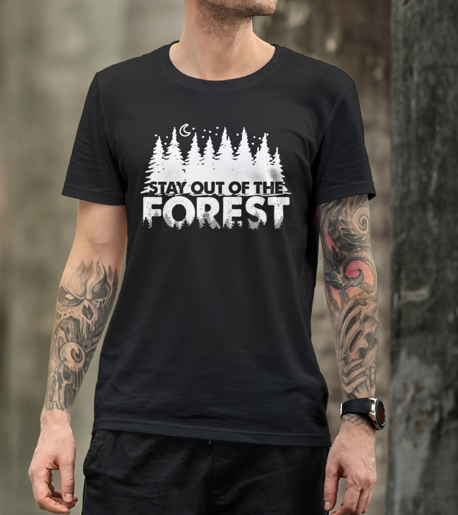 Murderino Stay Out Of The Forest True Crime Moon Trees T-Shirt