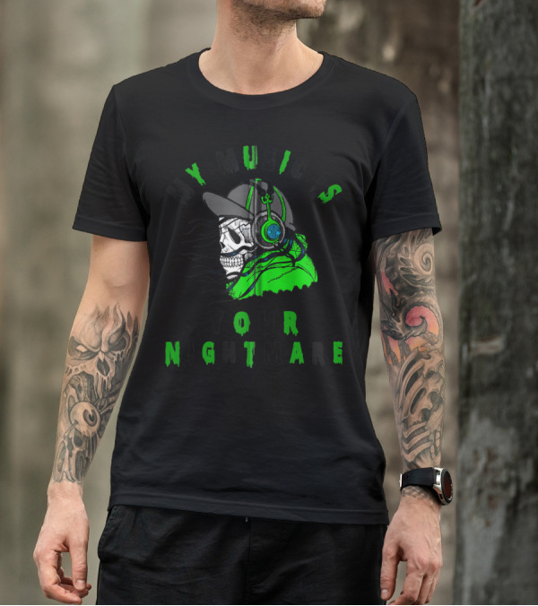 My Music Is Your Nightmare Skull DJ With Cap Headphones T-Shirt