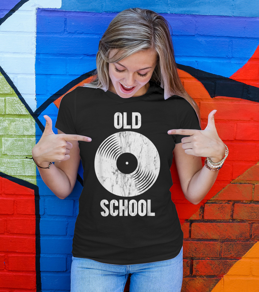 Old School Vinyl Record Retro Music Style Vintage Look T-Shirt