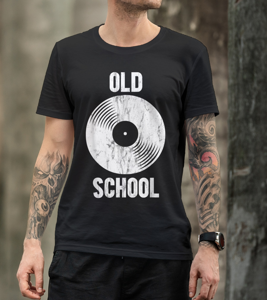 Old School Vinyl Record Retro Music Style Vintage Look T-Shirt