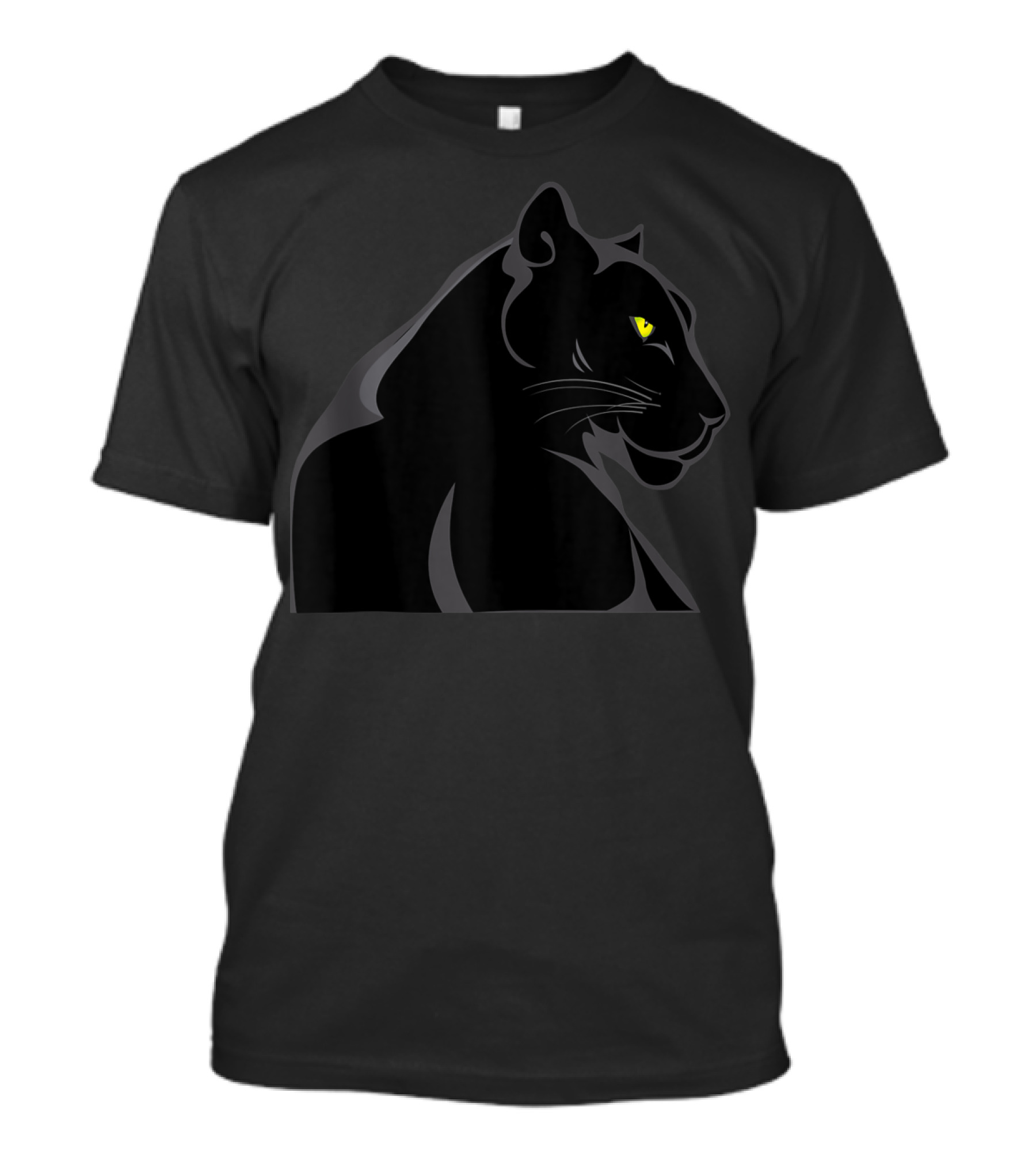 Panthera Cat Leopard Melanistic Black Panther Yellow Eyes T-Shirt
