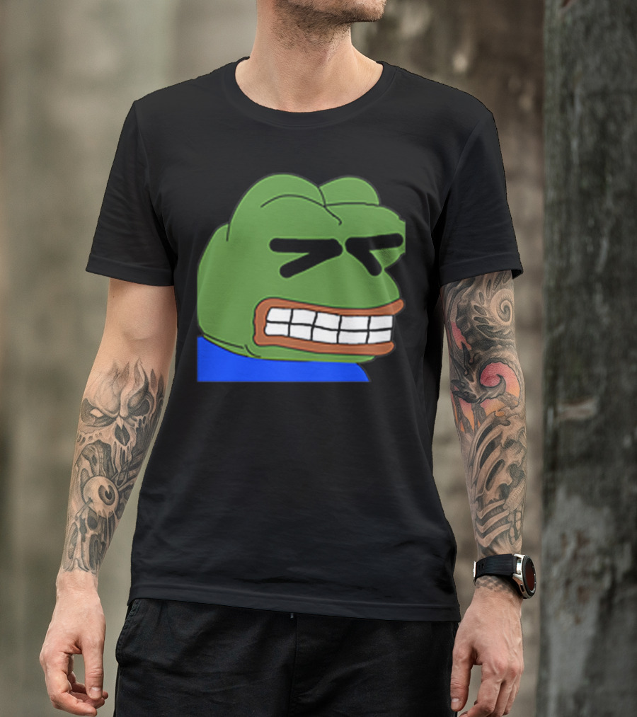 Pepepains Meme Frog Expression Emote T-Shirt