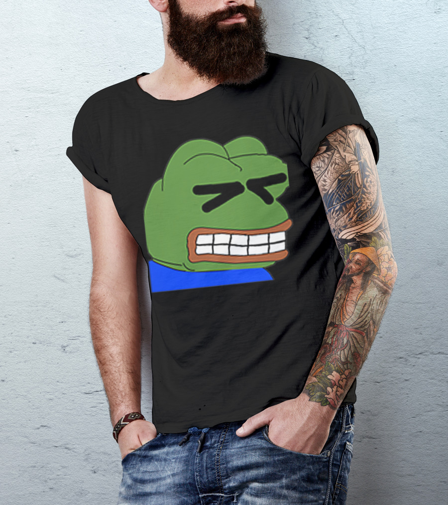 Pepepains Meme Frog Expression Emote T-Shirt