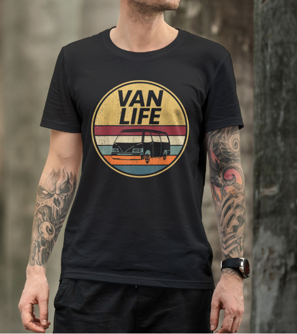 Van Life Retro Camper Vintage Vanlife Adventure T-Shirt