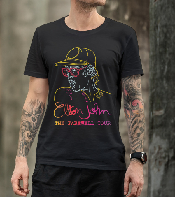 Elton John The Farewell Tour Retro Legends Music Tour T-Shirt