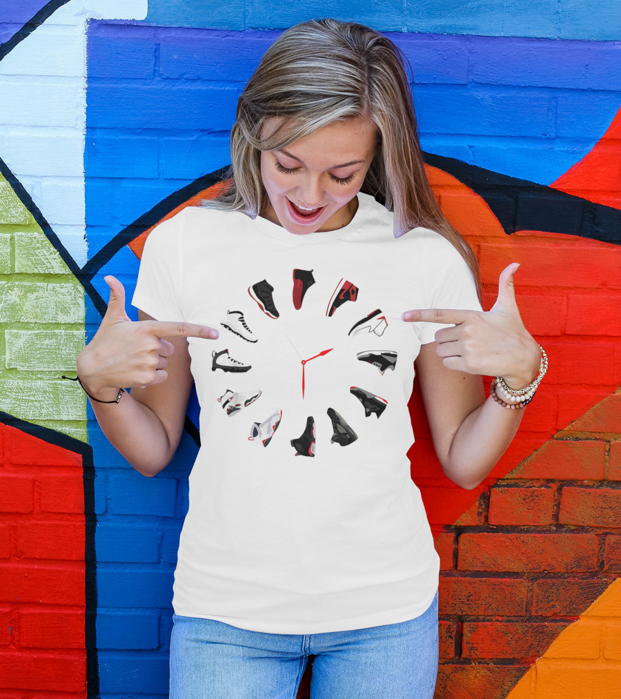 Sneaker Clock With Iconic Shoe T-Shirt
