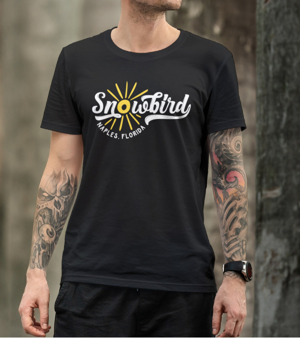 Snowbird Naples Florida Sunburst Winter Trips T-Shirt