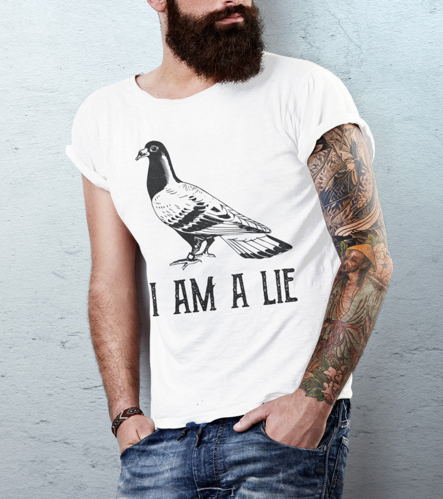 Vintage Bird I Am A Lie Aren't Real Spies T-Shirt