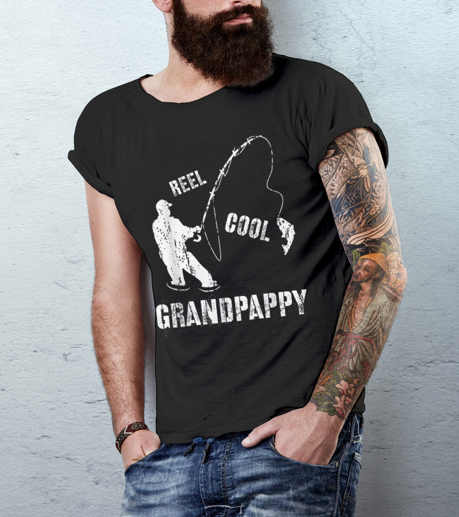Reel Cool Grandpappy Fishing Fisherman Vintage T-Shirt