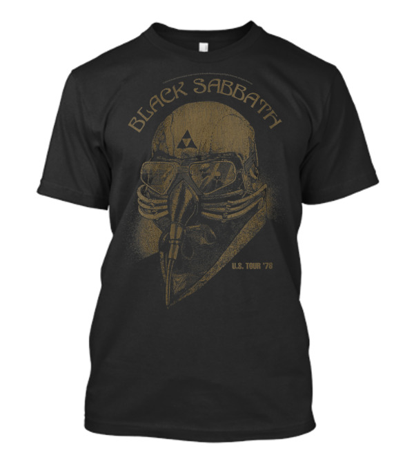 Black Sabbath U.S. Tour '78 Vintage Gas Mask Helmet T-Shirt