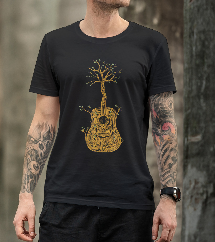 Tree Of Life Acoustic Guitar Nature Guitarist T-Shirt