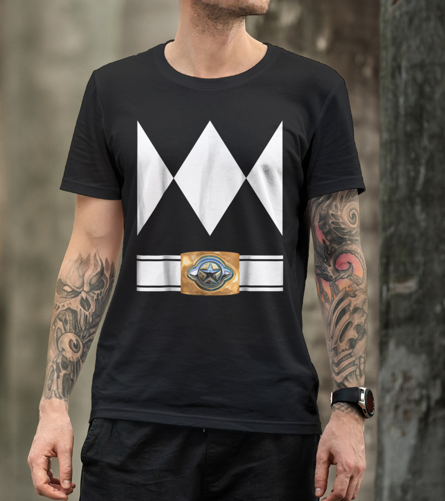 Funny Super Hero Ranger Costume White Diamond Emblem T-Shirt