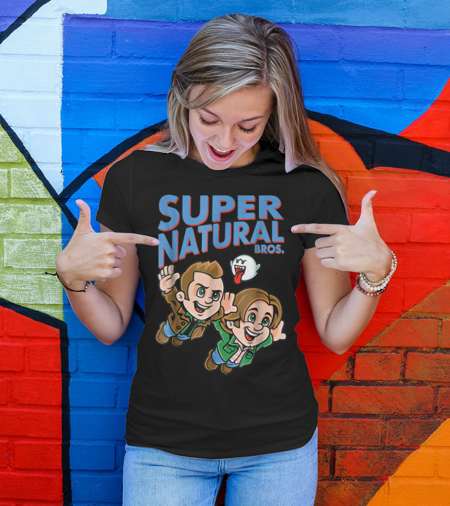 Supernatural Bros Funny Mashup With Ghost Character T-Shirt