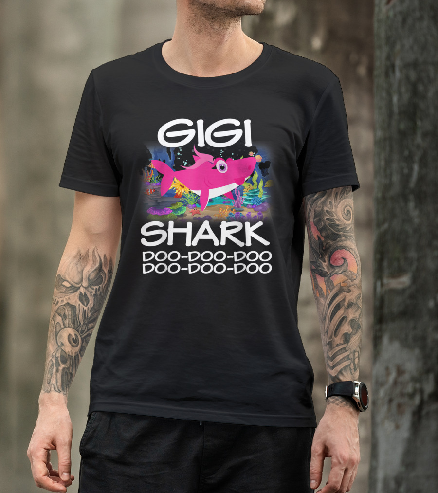 Gigi Shark Doo-Doo-Doo Matching Family Shark Mothers T-Shirt