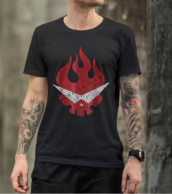 Gurren Lagann Logo Typography Who The Hell Do You Think We Are T-Shirt