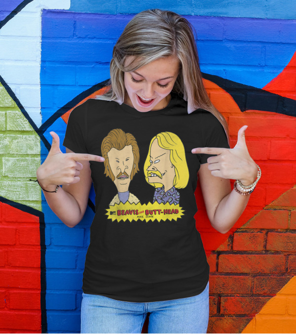 MTV Beavis And Butt-Head Seventies Mustaches Retro Look By Mike Judge T-Shirt