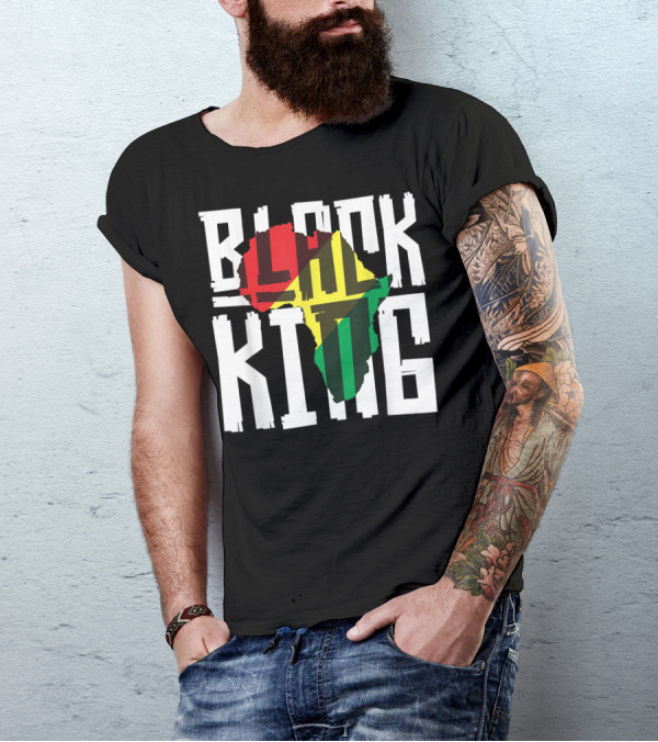 Black King Africa Tribal Men History Month T-Shirt