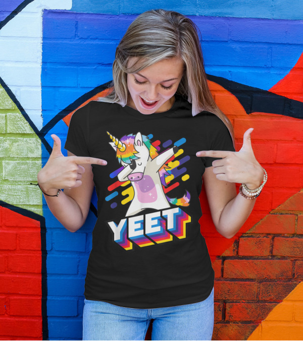 Yeet Rainbow Unicorn Dabbing T-Shirt