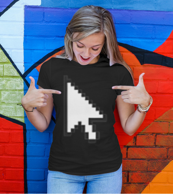 Pixelated White Arrow Cursor T-Shirt
