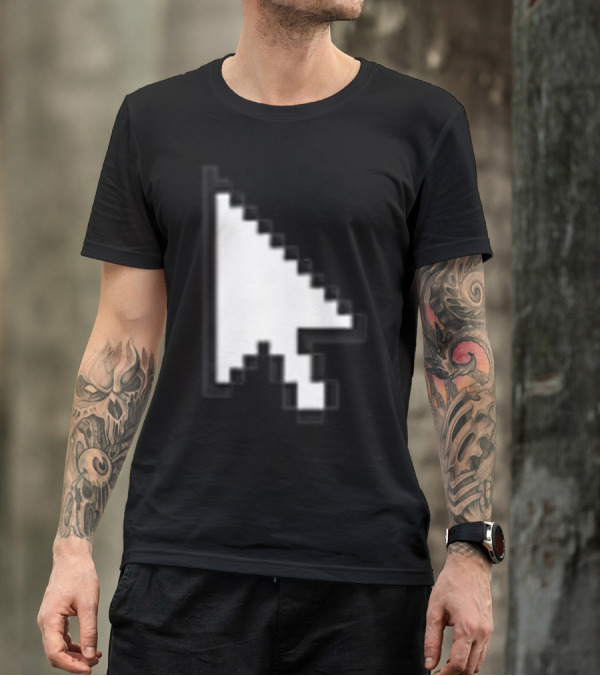 Pixelated White Arrow Cursor T-Shirt