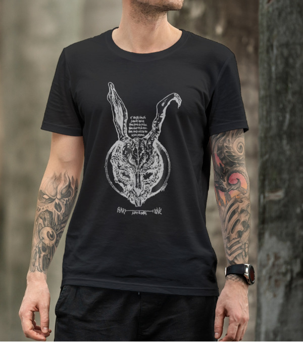 Fear And Love Donnie Darko Rabbit Drawing T-Shirt