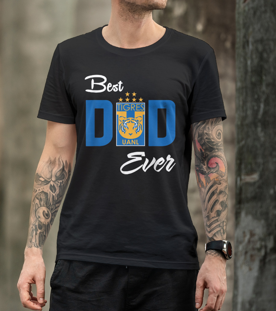 Best Dad Ever FC Tigres UANL Logo Mexico T-Shirt