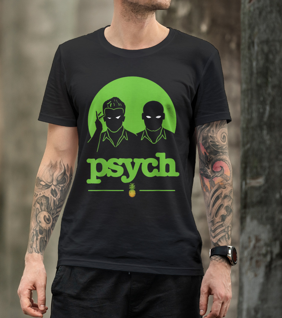 Psych Gus Shawn Spencer Funny Unique Pineapple T-Shirt