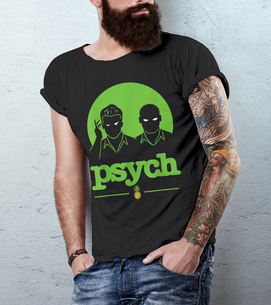 Psych Gus Shawn Spencer Funny Unique Pineapple T-Shirt