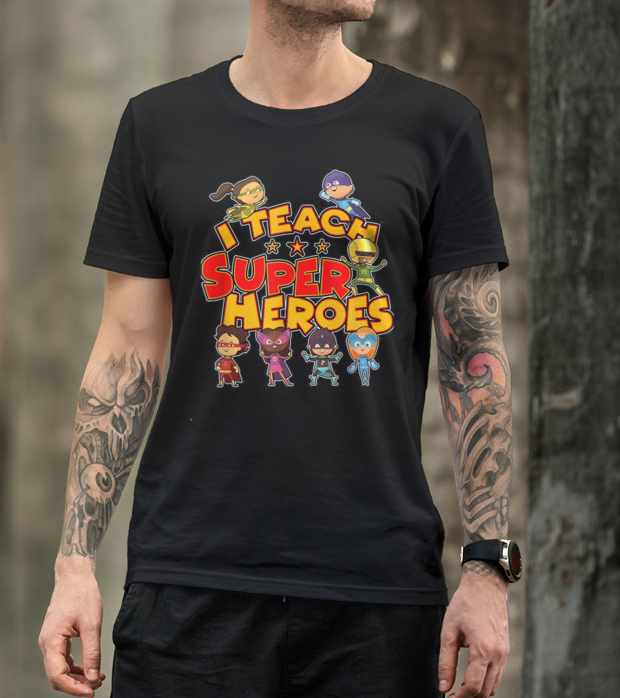 I Teach Superheroes Cute Funny Teacher Hero Kids T-Shirt