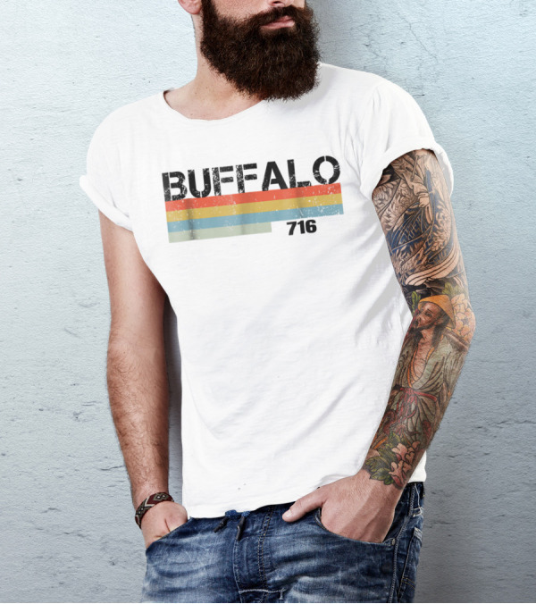 Buffalo 716 Vintage 1980s Striped T-Shirt