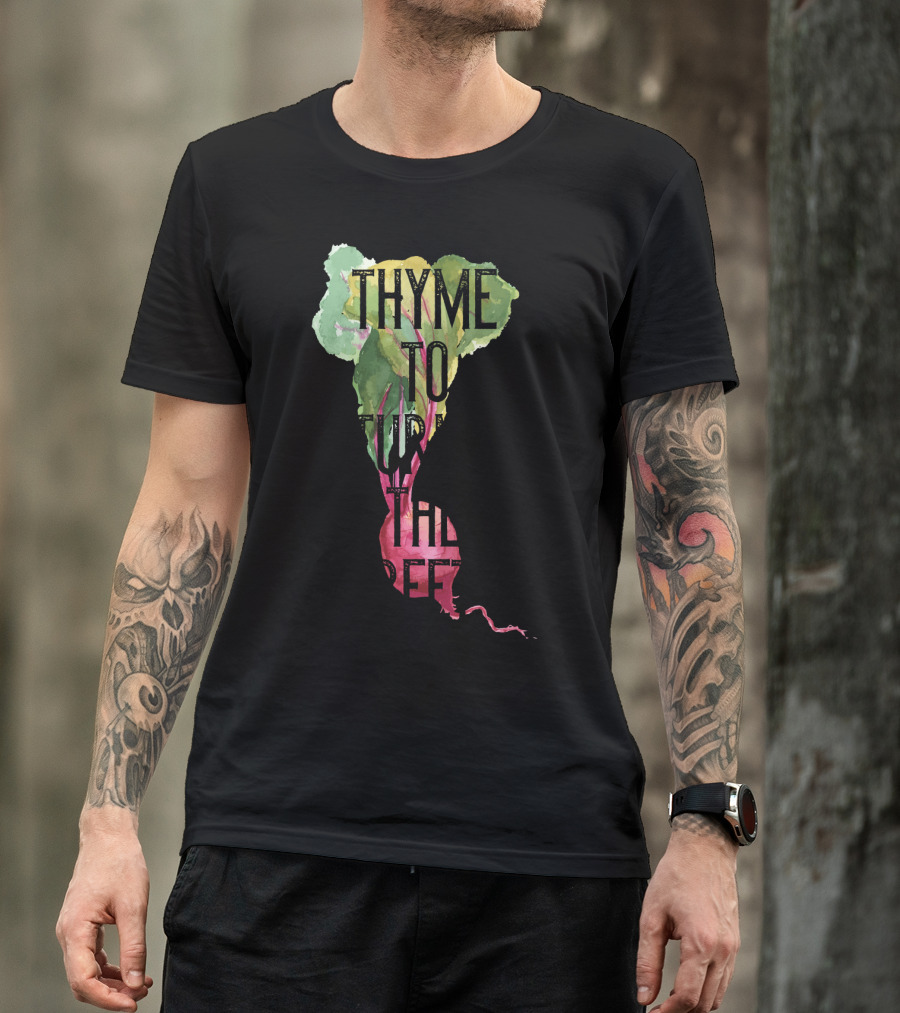 Thyme To Turnip The Beet Lovers Fruit Vegetables Vegan T-Shirt