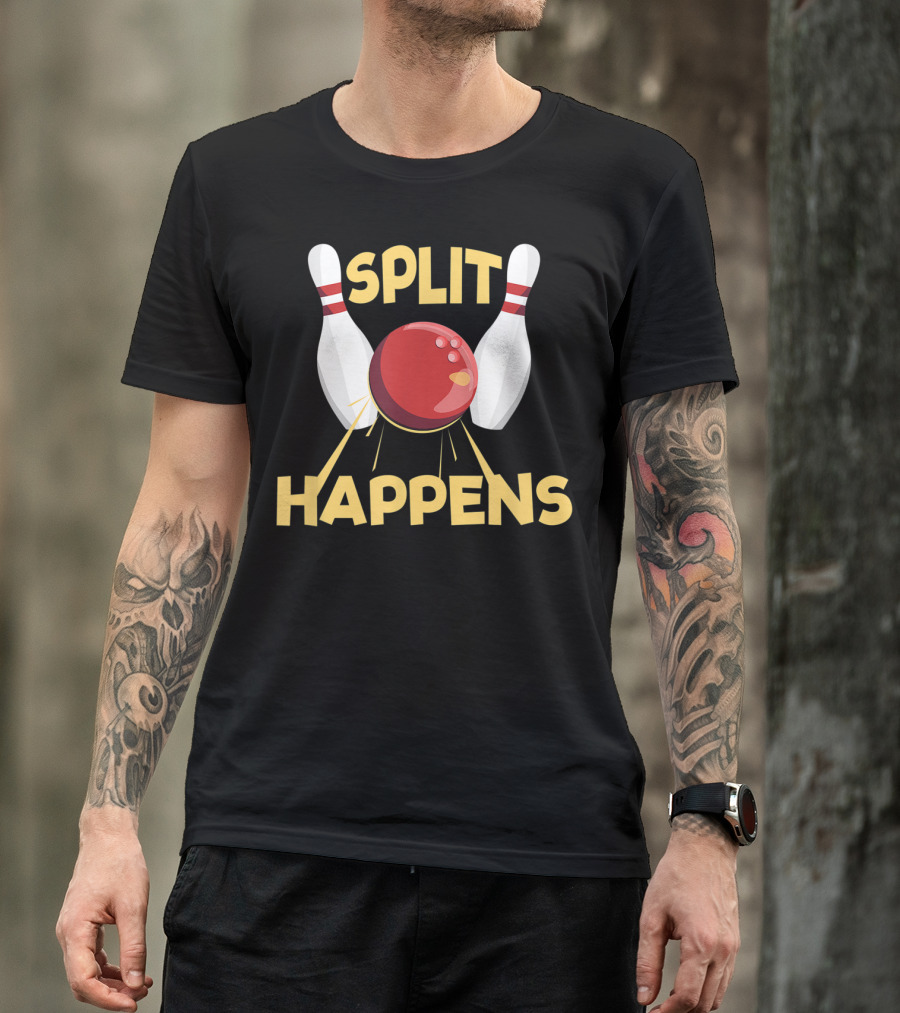 Split Happens Bowling Lovers And Players Pin T-Shirt