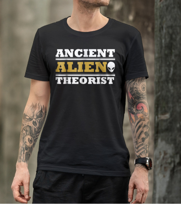 Ancient Alien Theorist Alien Head Space Exploration Day T-Shirt