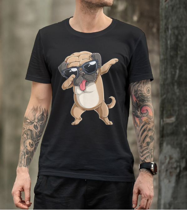 Dabbing Pug Dance Cool Puppy Lovers T-Shirt