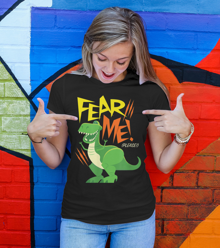 Disney Pixar Toy Story 4 Rex Fear Me Please Green Dinosaur Cartoon T-Shirt