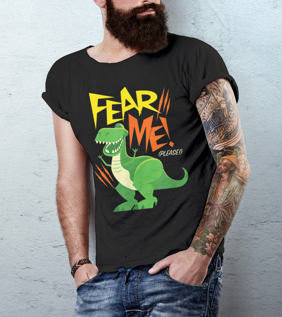 Disney Pixar Toy Story 4 Rex Fear Me Please Green Dinosaur Cartoon T-Shirt