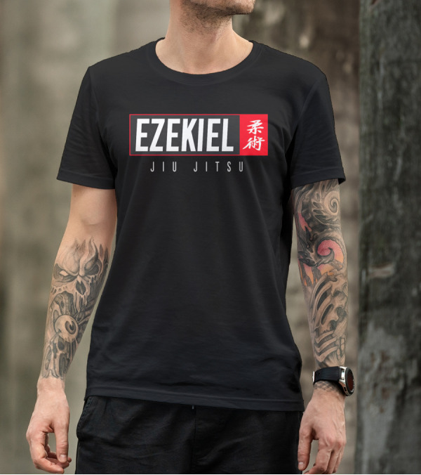 Ezekiel Jiu Jitsu BJJ Brazilian Jujitsu Kanji Martial Arts T-Shirt