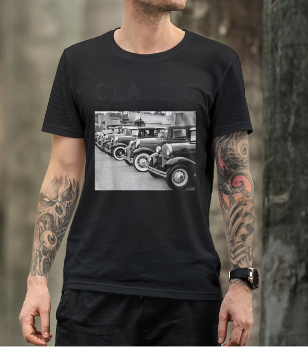 Father's Day Antique Classic Car Lineup T-Shirt