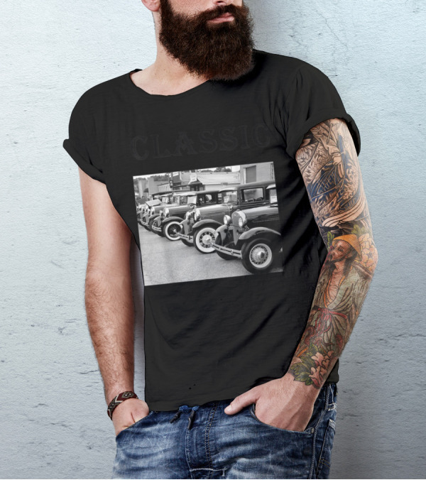 Father's Day Antique Classic Car Lineup T-Shirt
