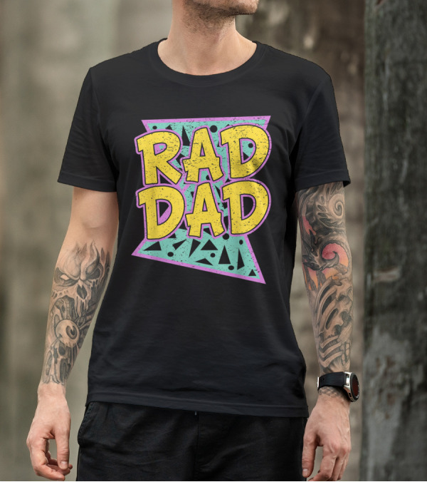 Rad Dad 80s Retro Style Father's Day T-Shirt