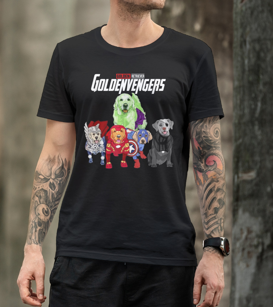 Goldenvengers Golden Retriever Avengers Dogs T-Shirt