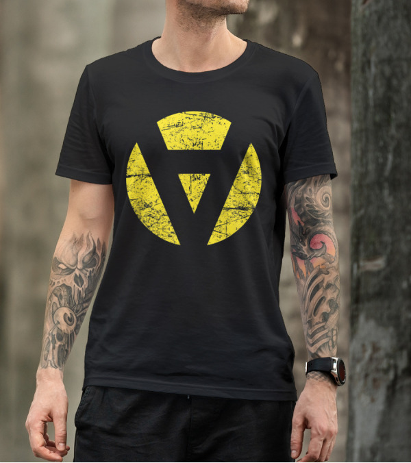 AnCap Libertarian Voluntarism Distressed Yellow T-Shirt