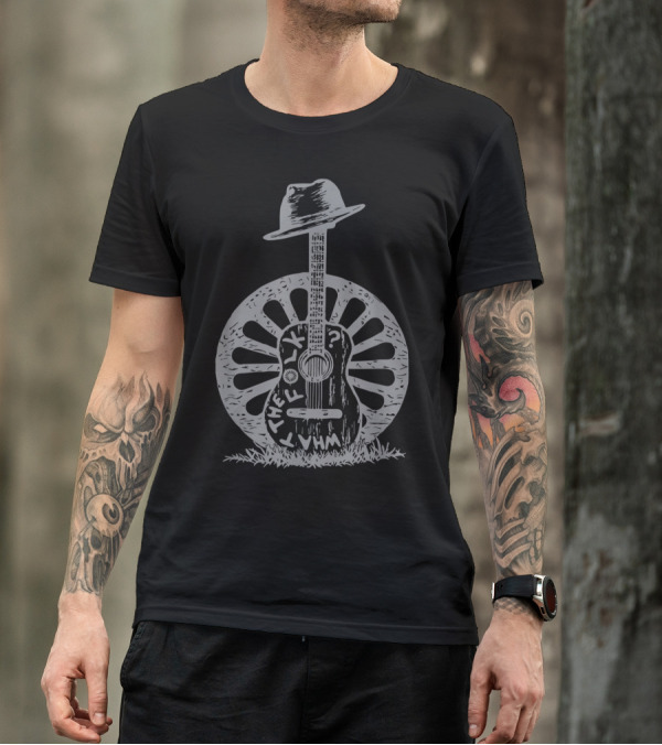 Todd Snider What The Folk Guitar Hat Wheel T-Shirt
