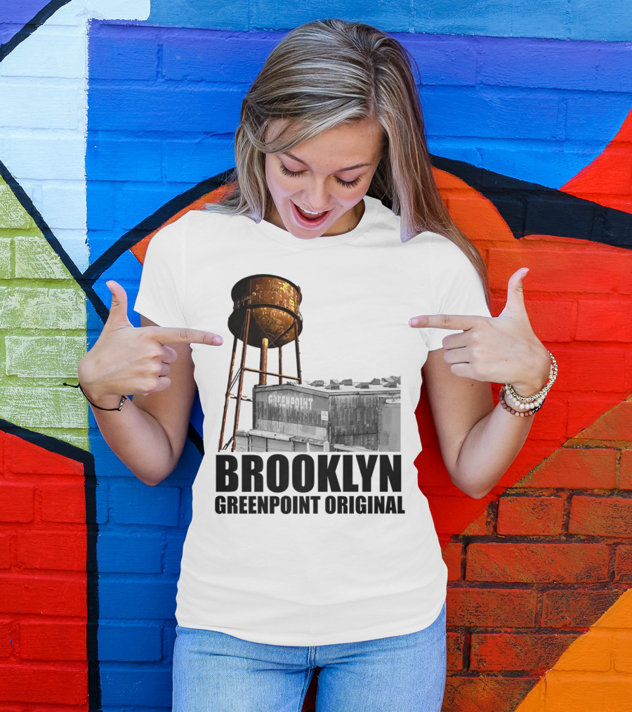 Brooklyn Greenpoint Original Water Tower Skyline T-Shirt
