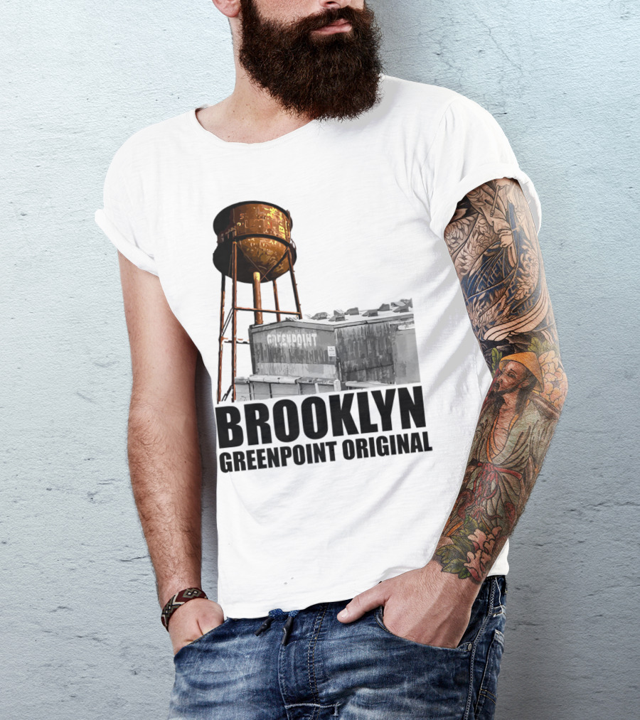 Brooklyn Greenpoint Original Water Tower Skyline T-Shirt