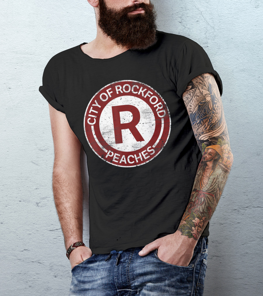City Of Rockford Peaches Feminist Baseball T-Shirt