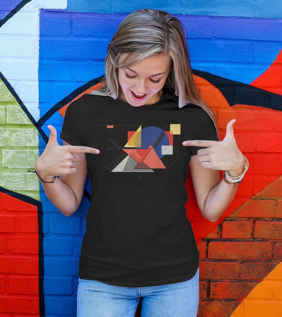 Bauhaus Movement Geometric Abstract 1919 Reproduction T-Shirt