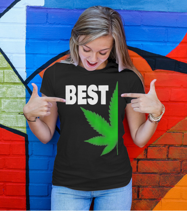 Couple Matching Best Buds BFF Marijuana Leaf Best T-Shirt